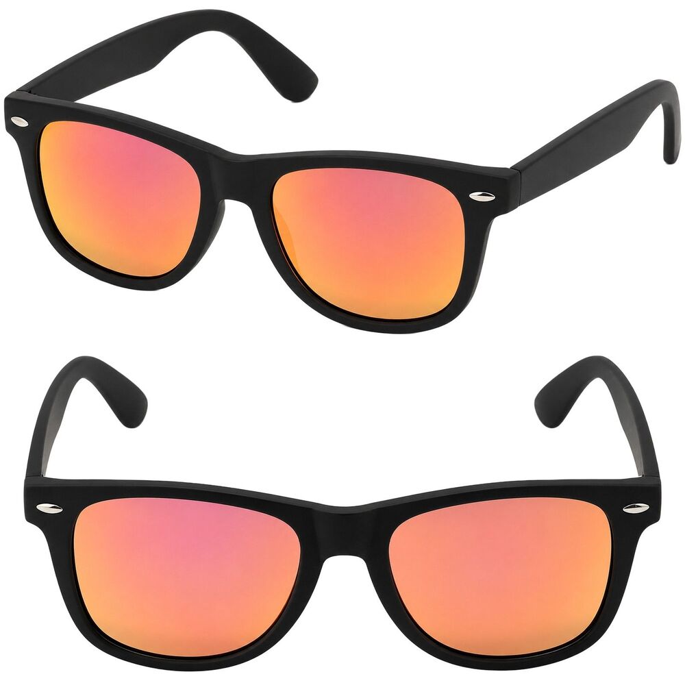 Men's Black Orange Mirrored Polarized Square Driving Sport Fashion Sunglasses